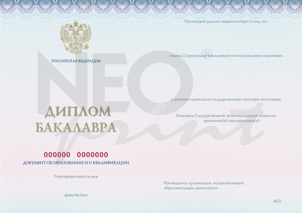 Бланк диплома бакалавра
